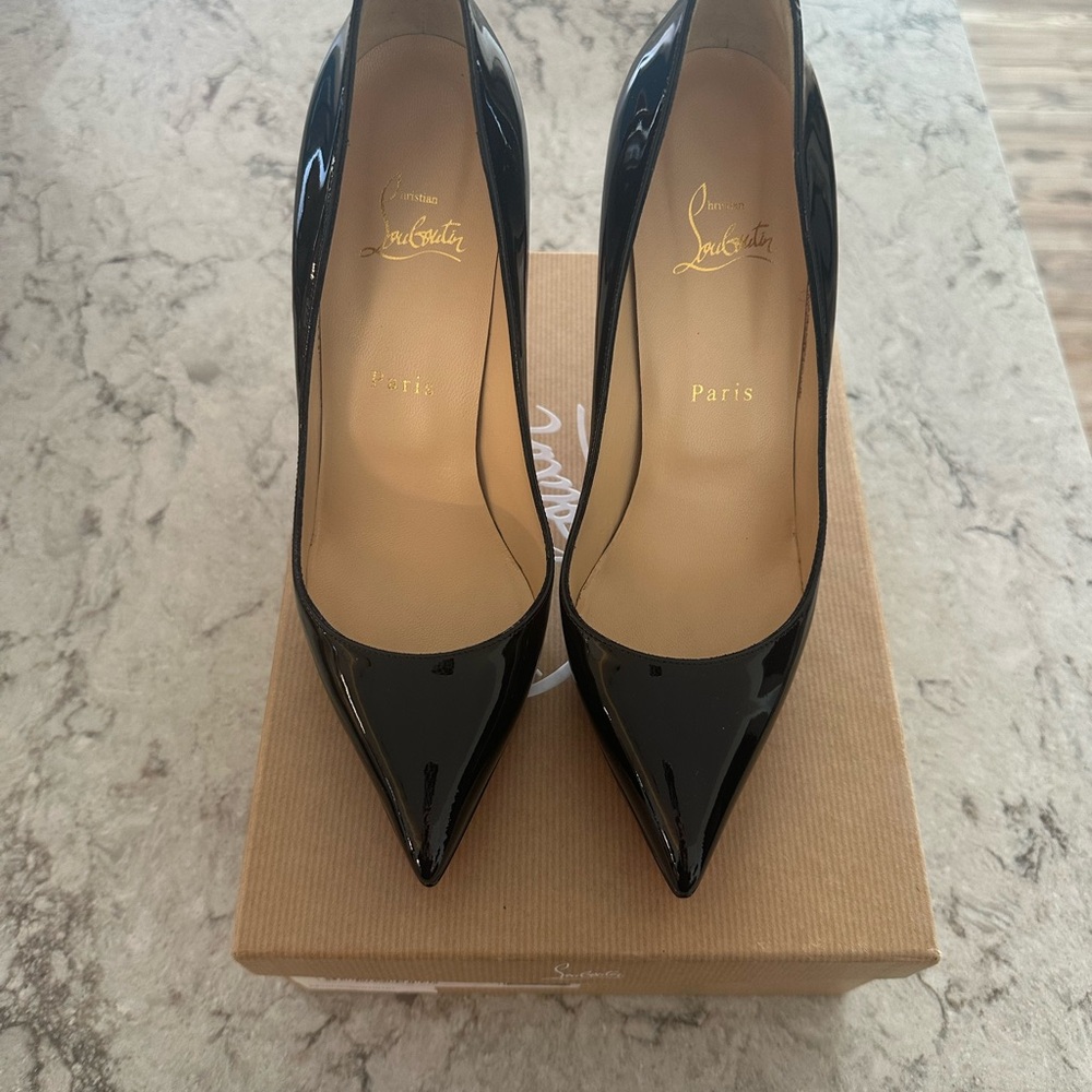 Christian Louboutin Black Patent Leather Pumps